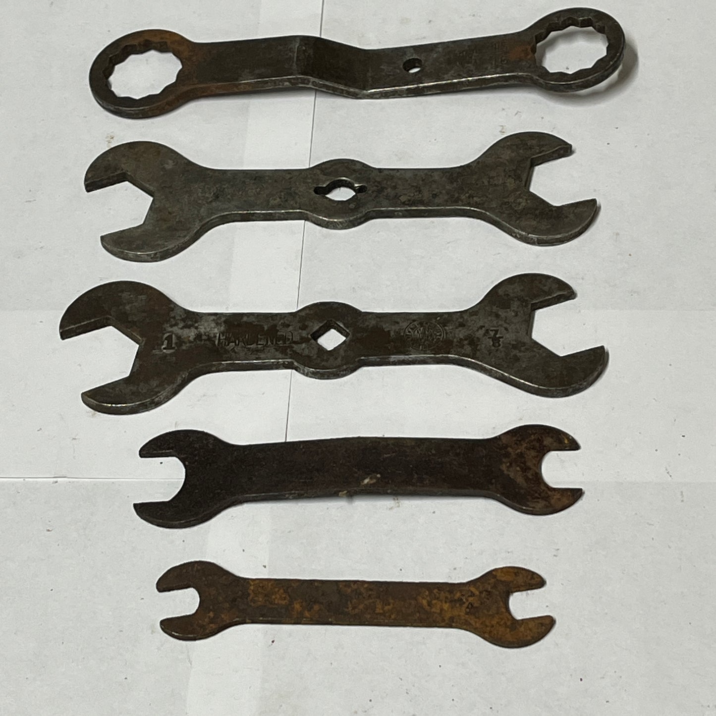 Lot of 18 Vintage Hand Tools – Open-End Wrenches, Vise Wrench, Nut & Tap Wrenches, Plus Antique Ford Model T Wrench