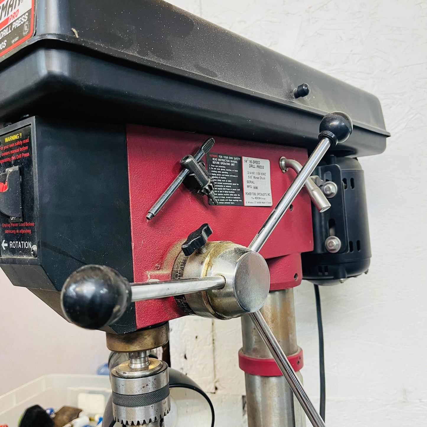 Tradesman Pro 14" 16-Speed Floor Drill Press – Model #8100S