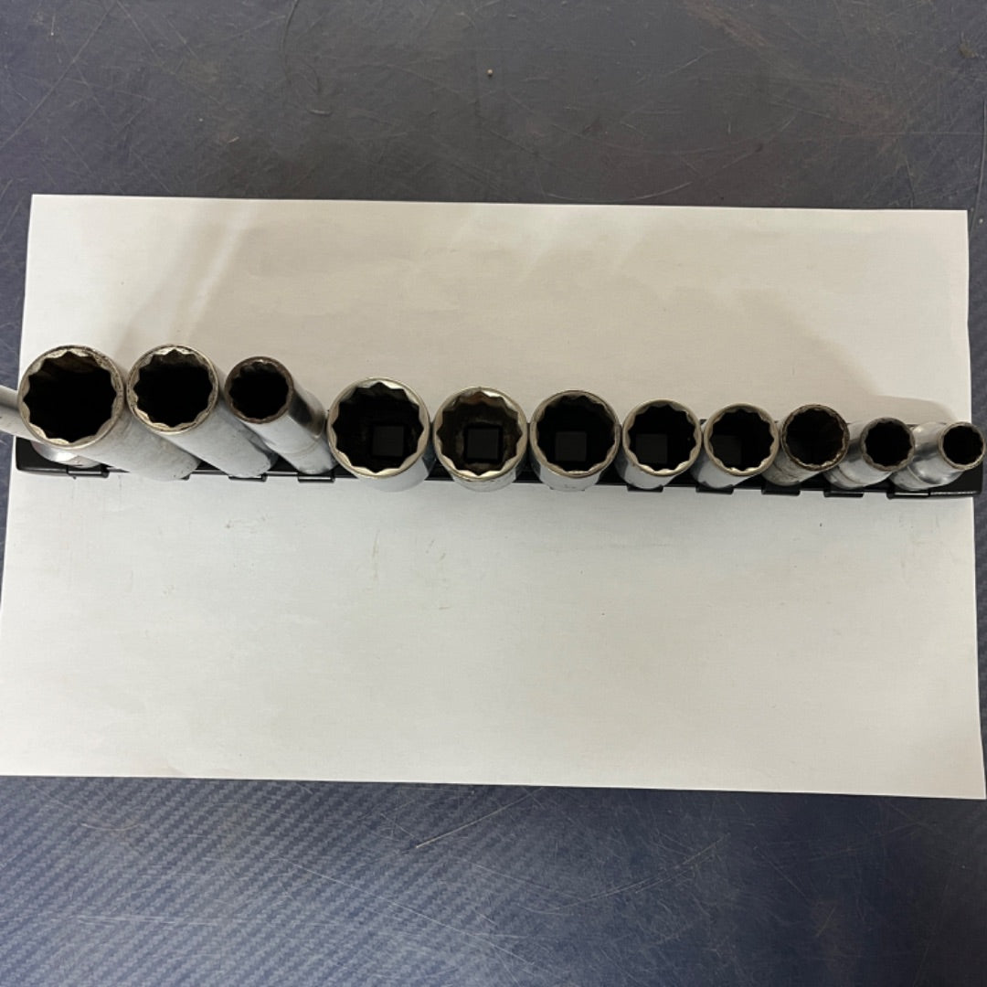 11 Vintage Craftsman Sockets with Extension