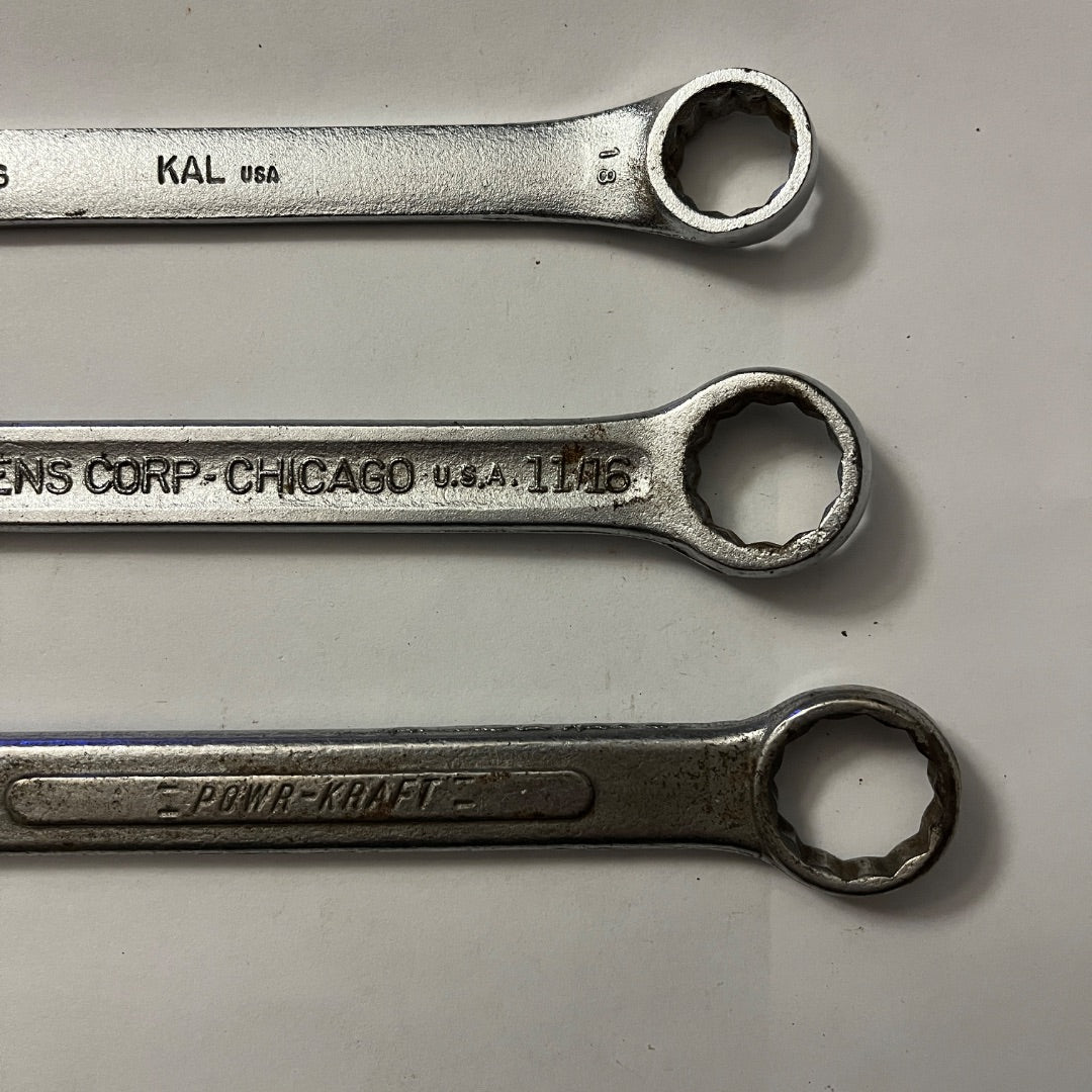 3 Vintage Wrenches - Kal, Penens, Powr-Kraft
