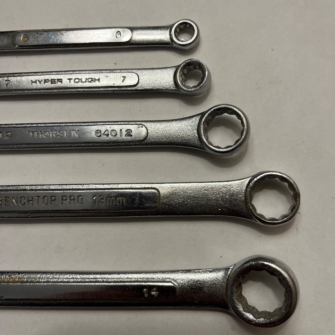 5 Metric Combination Wrenches - Mixed Brands