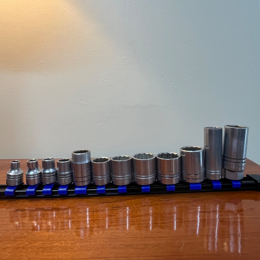 12 Vintage Indestro Proto Standard Sockets USA