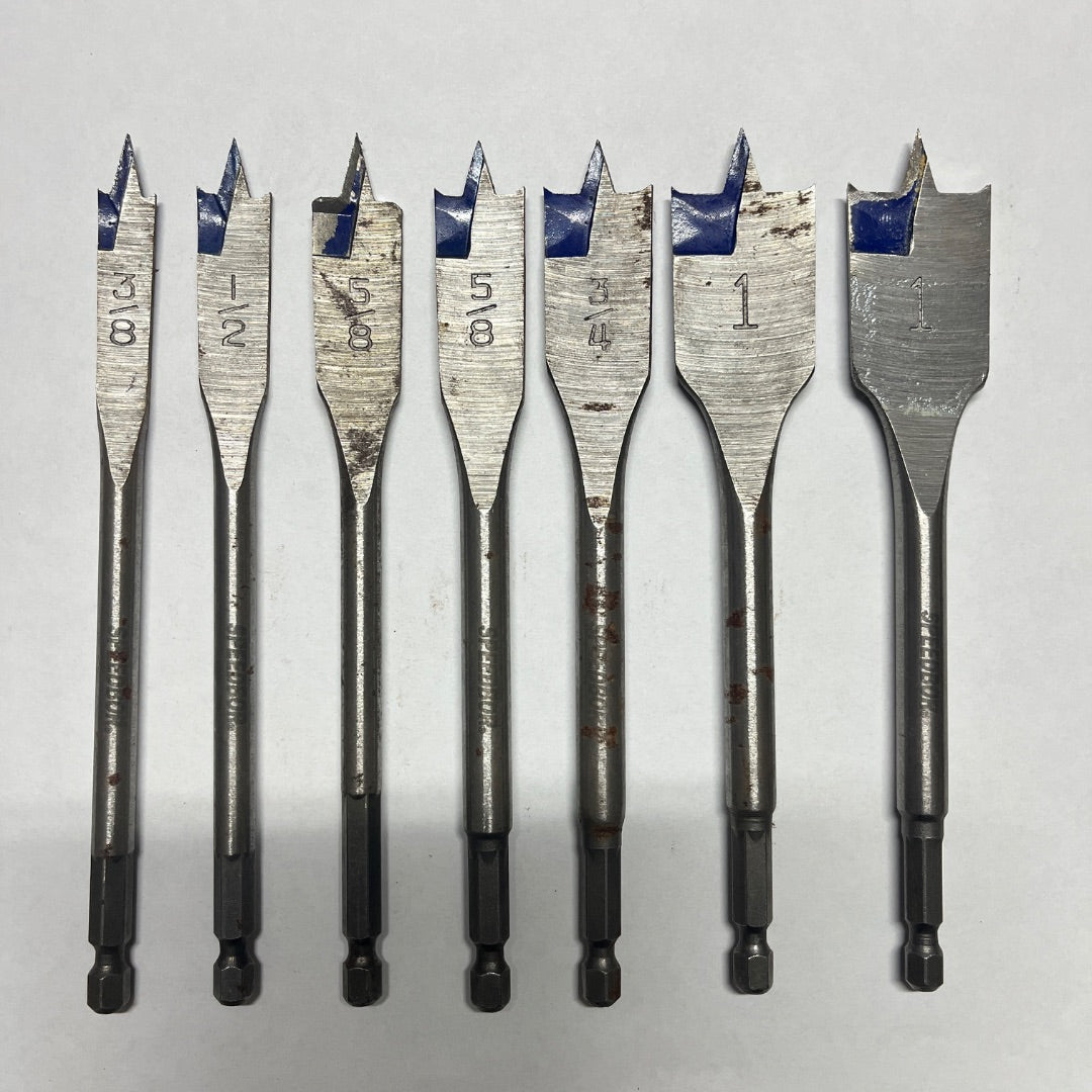 7 Irwin Speedbor Flat Drill Bits