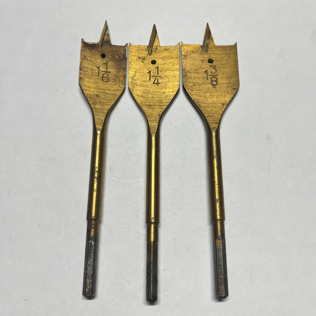 3 Flat Drill Bits