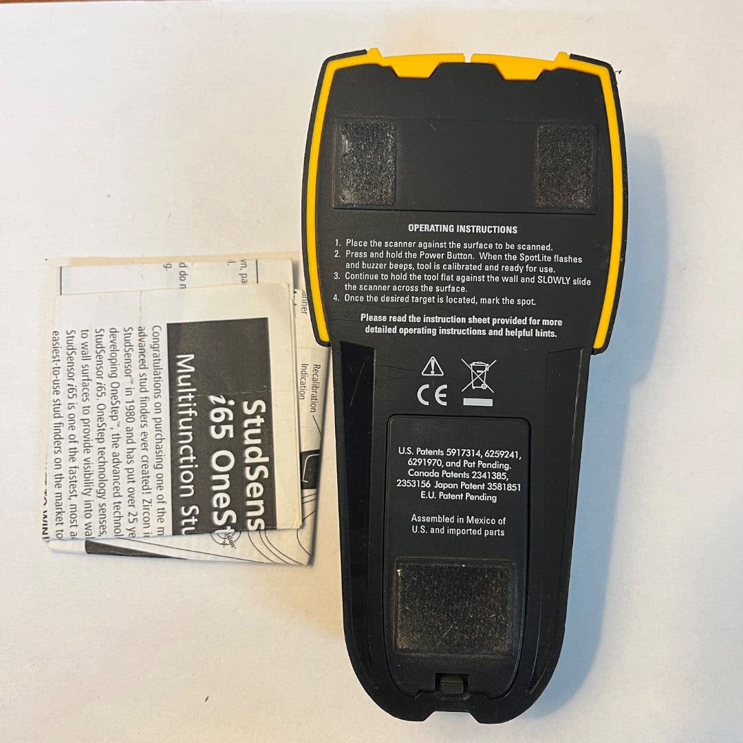 Zircon Stud Sensor – Wall Scanner for Studs, Joists, and Live Wires