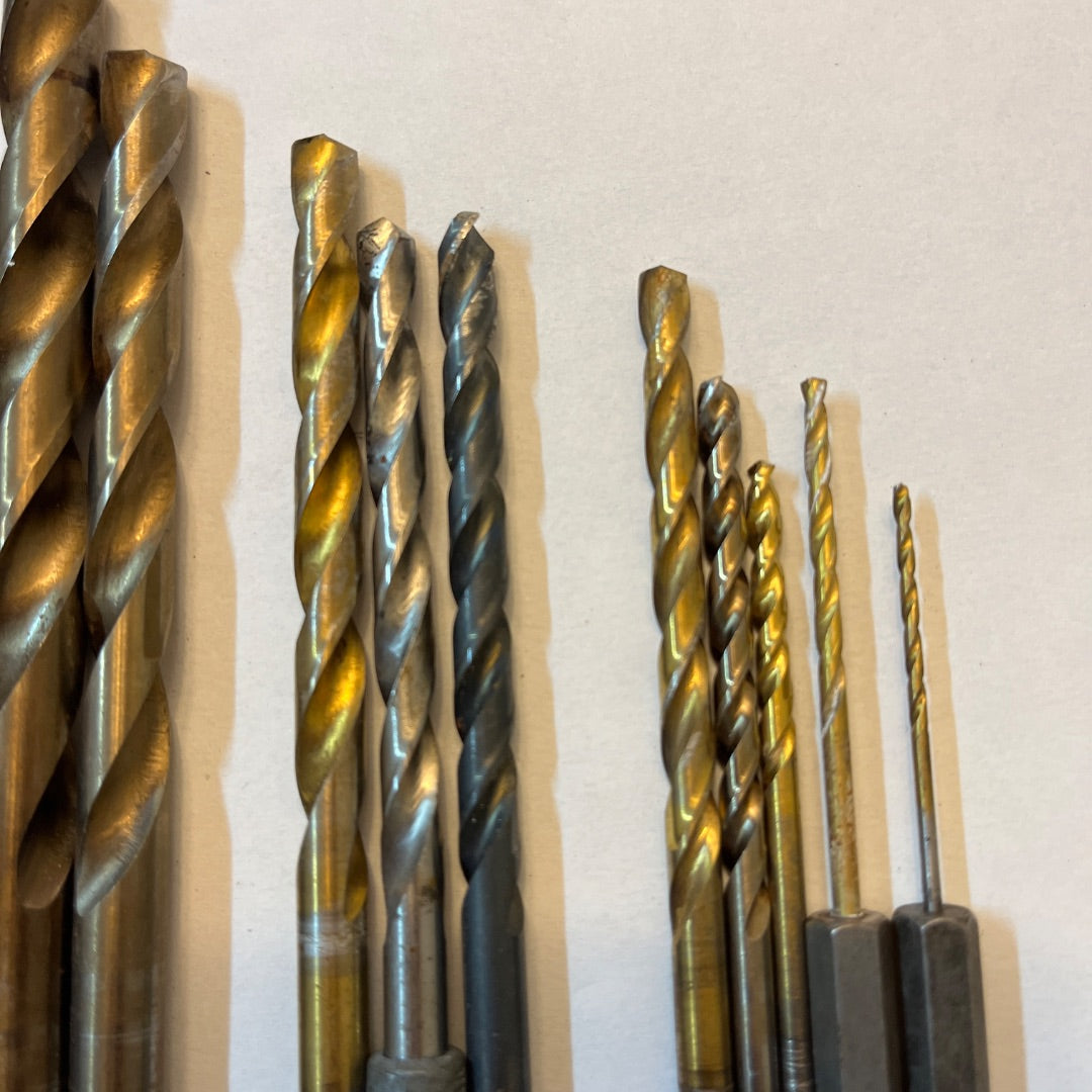12 Drill Bits Various Sizes