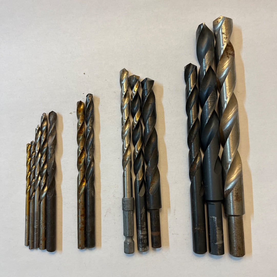 13 Drill Bits Various Sizes