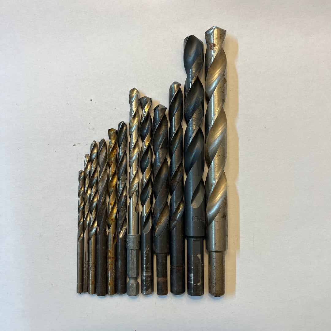 13 Drill Bits Various Sizes