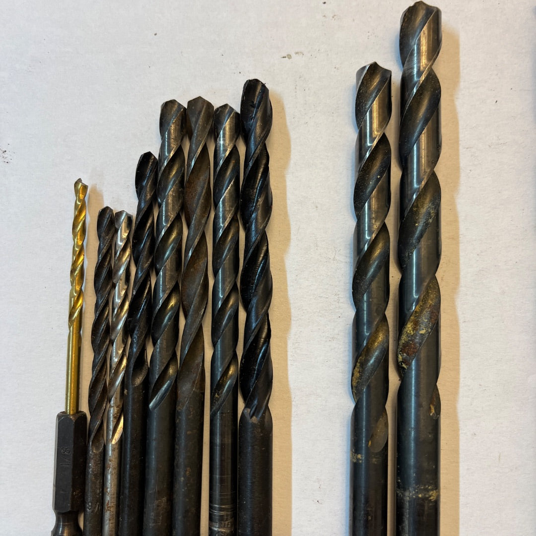 13-Piece Drill Bit Assortment – Mixed Sizes for Wood, Metal & Plastic