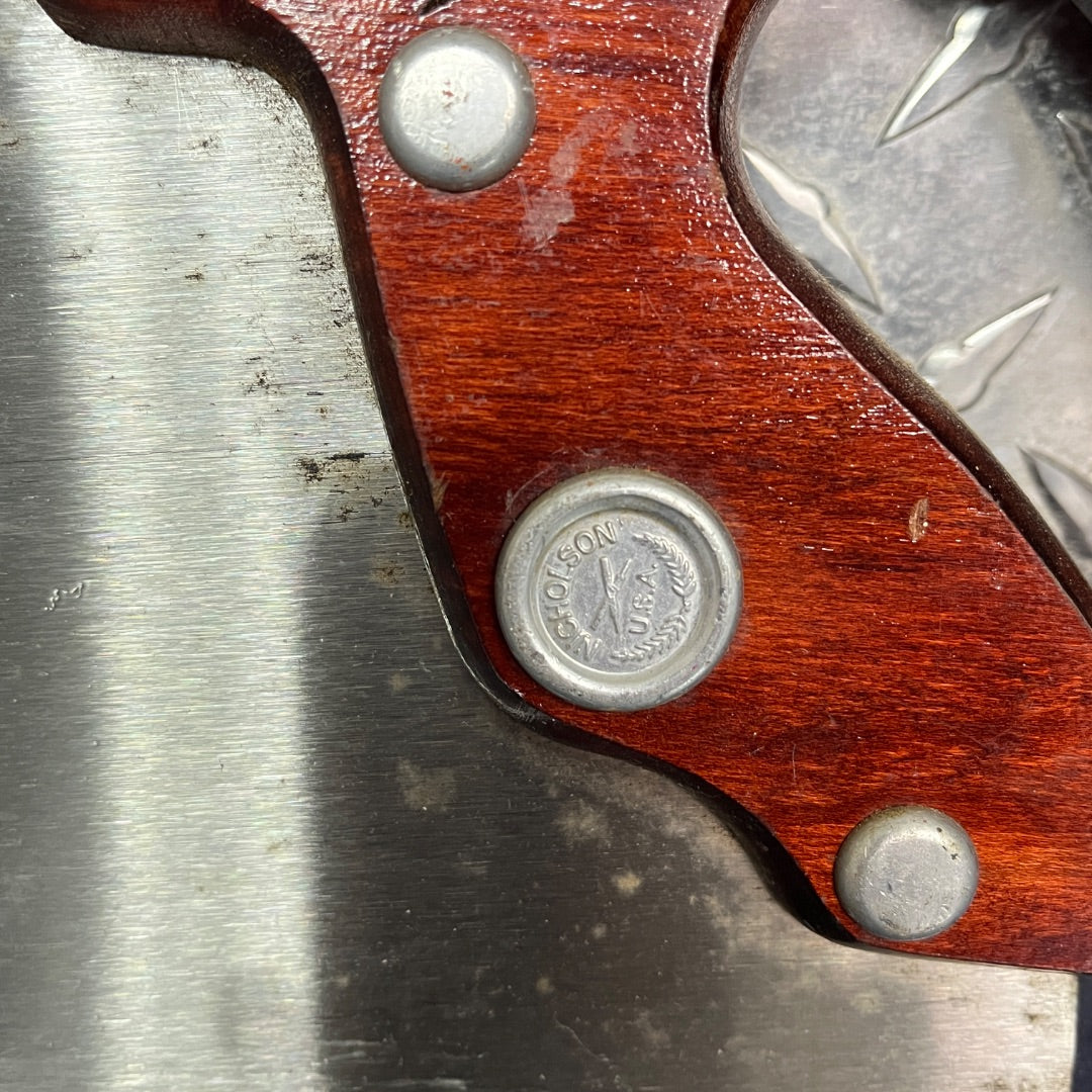 26" Vintage Nicholson Hand Saw – USA Made | Classic Woodworking Tool