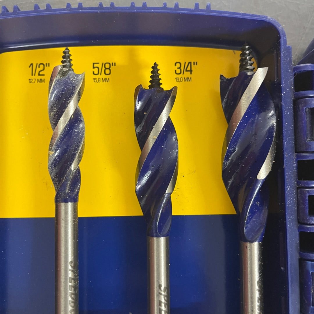 Irwin 6‑Piece Woodboring Tri‑Flute Drill Bit Set – Precision, Speed & Durability