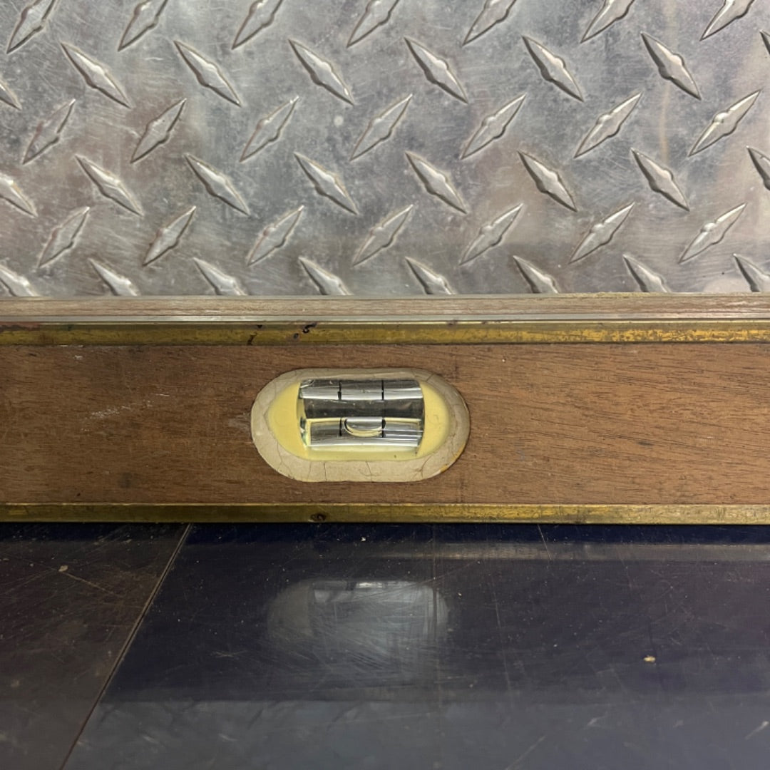 Vintage National Level 48" Wooden Spirit Level – Antique Carpenter’s Tool