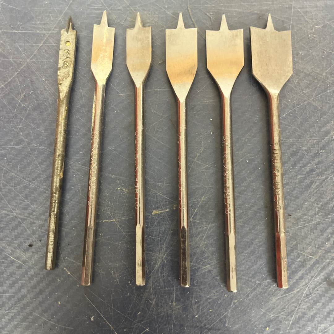 6 Vintage Sears Craftsman Wood Boring Bits Set #2092 – Power Drill Auger Bits