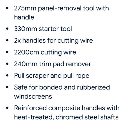 Bilitools 7 Piece Windshield Removal Tool Kit