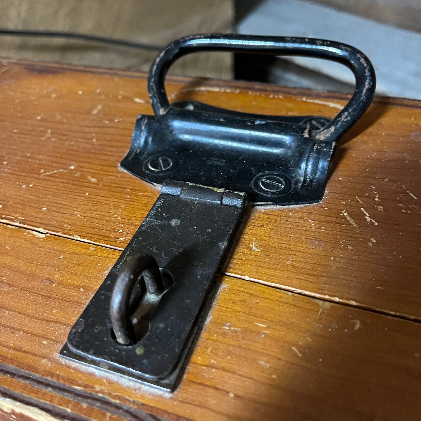 Vintage Wooden Carpenter’s Tool Box – Rustic Storage Chest for Antique Tools