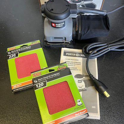 Porter-Cable Palm Sander and 50 Sanding Sheets