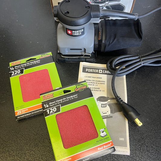 Porter-Cable Palm Sander and 50 Sanding Sheets