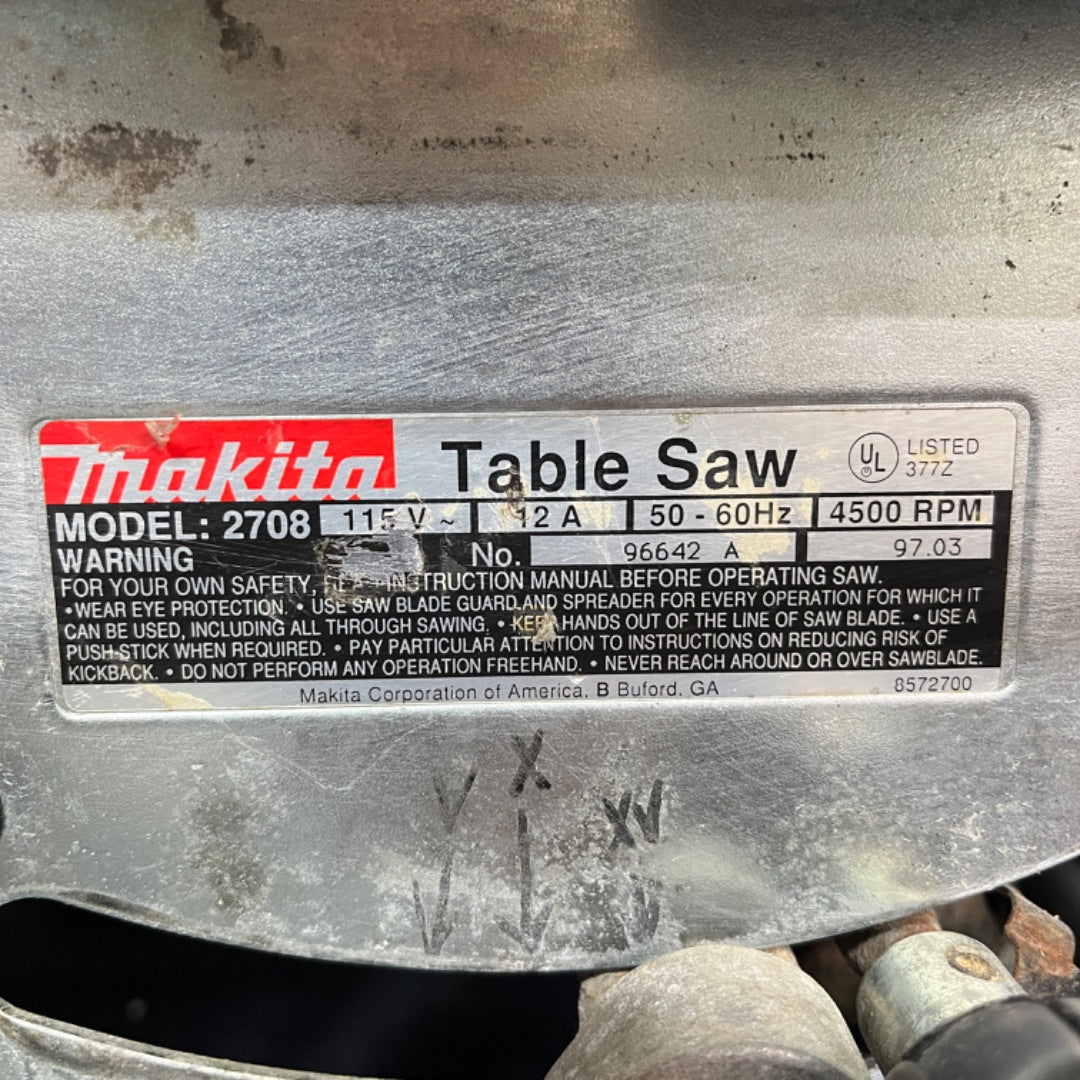 Makita 2708 Table Saw
