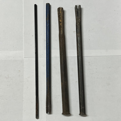 13 Antique Chisels Lot – Includes 4 Masonry Chisels & 9 Flat/Carving Chisels