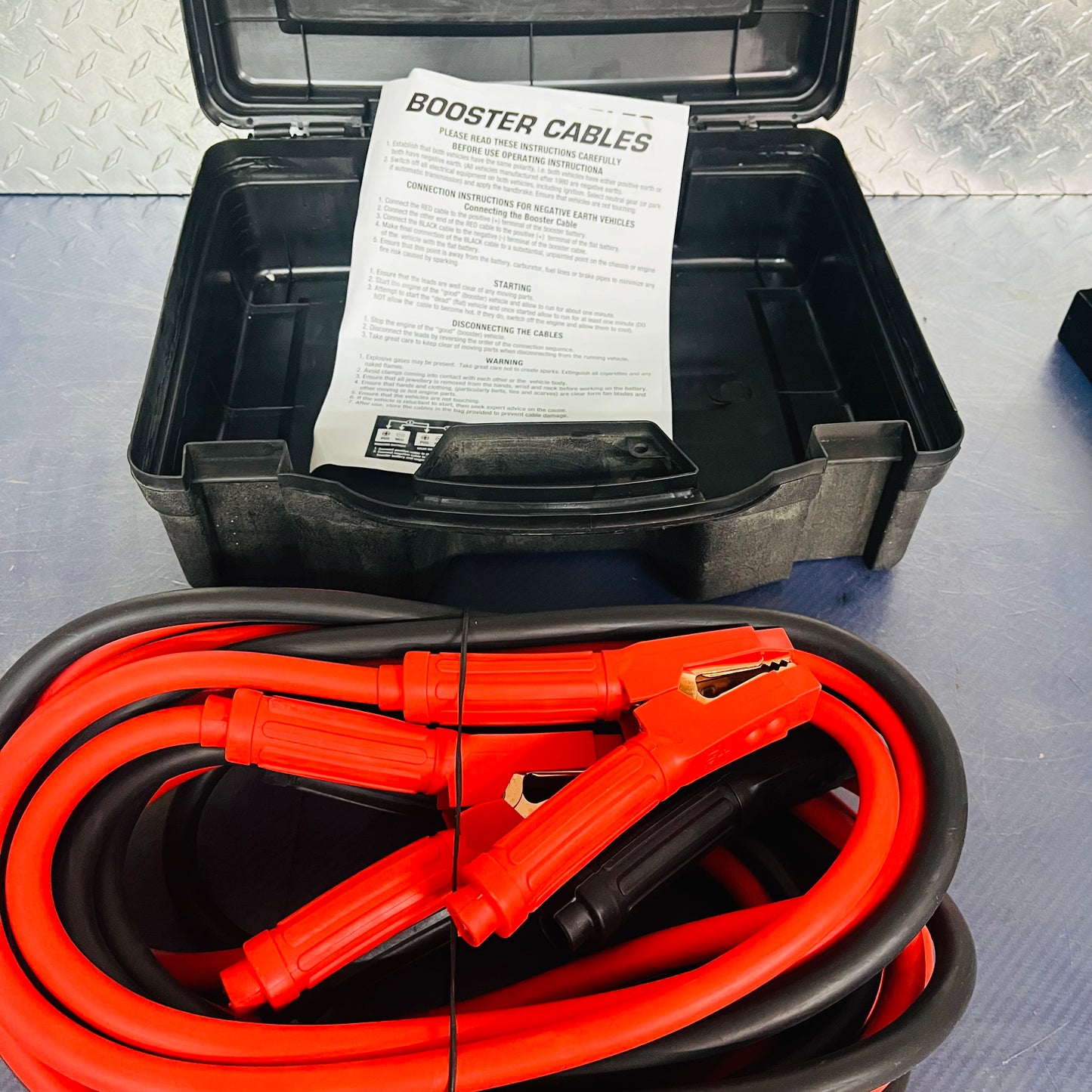 Pro-Start 1000 Professional Series Heavy-Duty Booster Cables – 1 GA, 25 FT