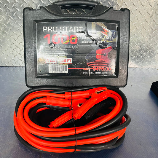Pro-Start 1000 Professional Series Heavy-Duty Booster Cables – 1 GA, 25 FT