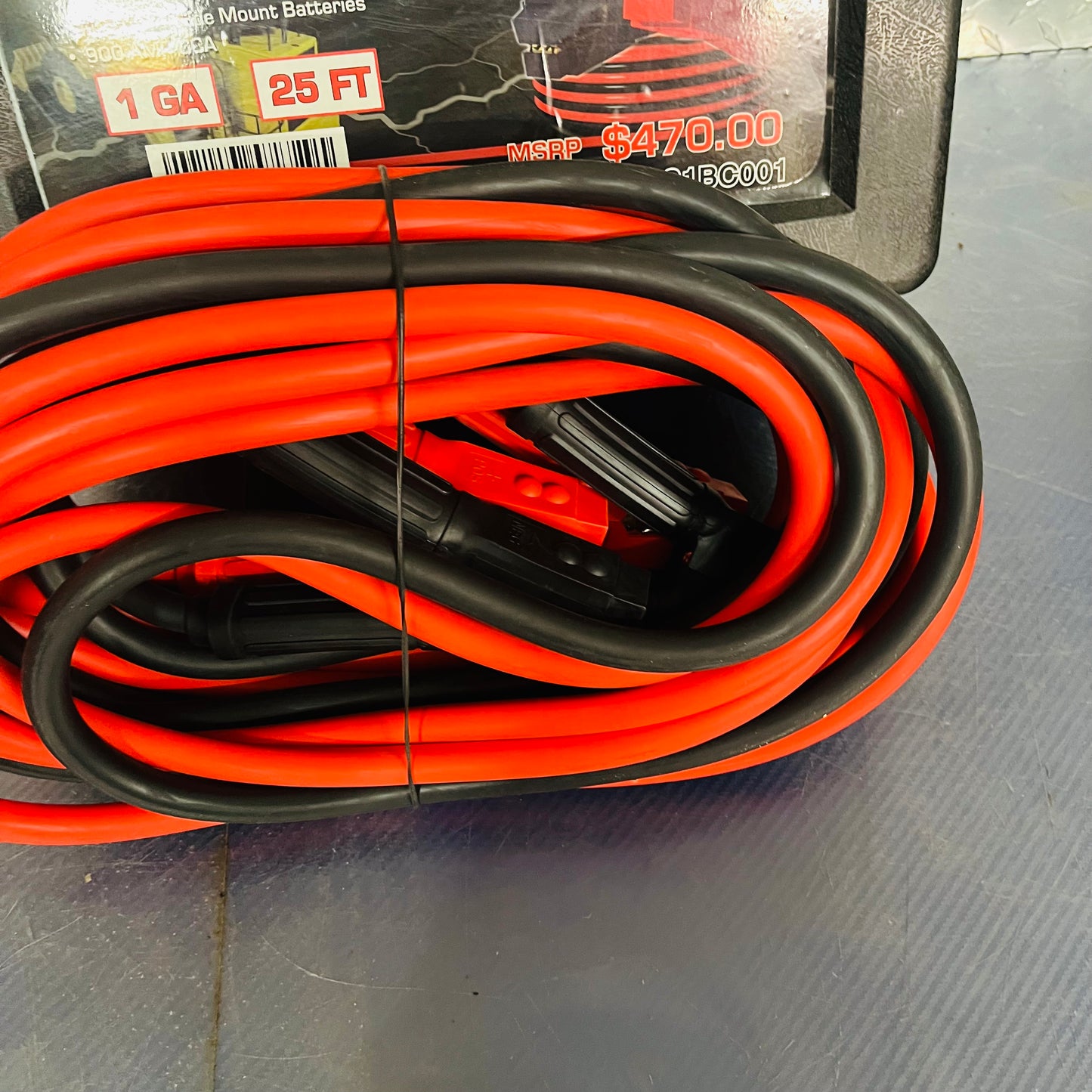 Pro-Start 1000 Professional Series Heavy-Duty Booster Cables – 1 GA, 25 FT