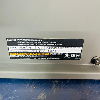 Porter-Cable PC160JT 6-In Variable Speed Bench Jointer – Precision Woodworking Tool
