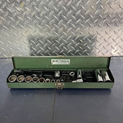 SK Tools S - 14 piece Socket Set with Case - Metric and Standard
