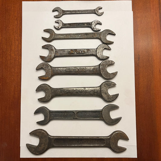8 Vintage Wrenches USA