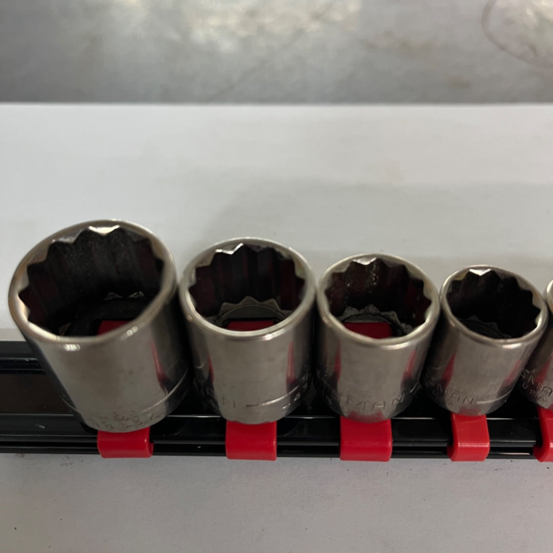 13 Craftsman Standard Sockets USA