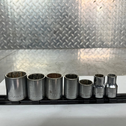 7 Vintage Craftsman Sockets