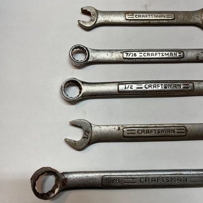 5 Vintage Craftsman Wrenches USA