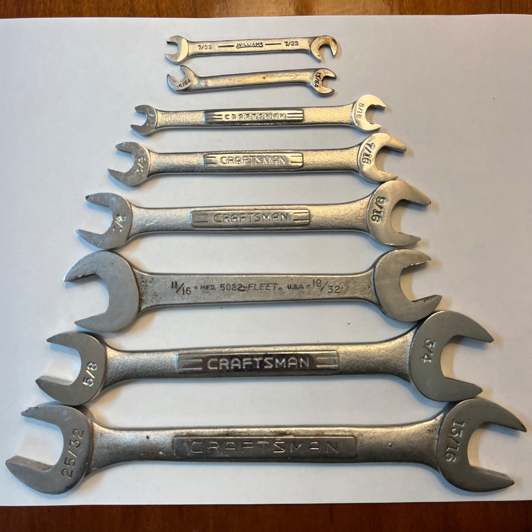 Mixed Set 8 Name Brands Wrenches