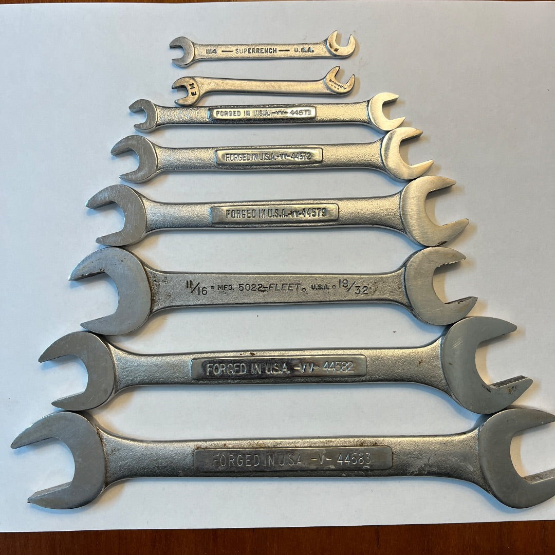 Mixed Set 8 Name Brands Wrenches