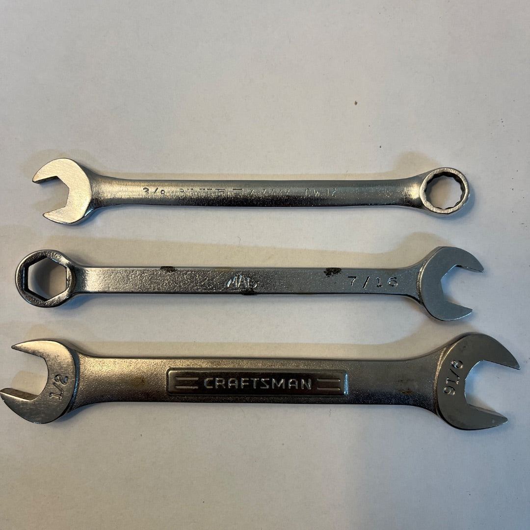 Mixed Set 3 Name Brand Wrenches
