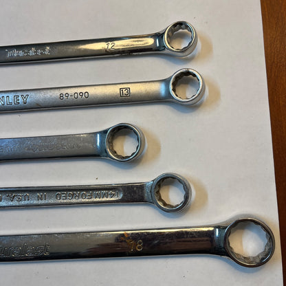 5 Mixed Name Brand Metric Wrenches