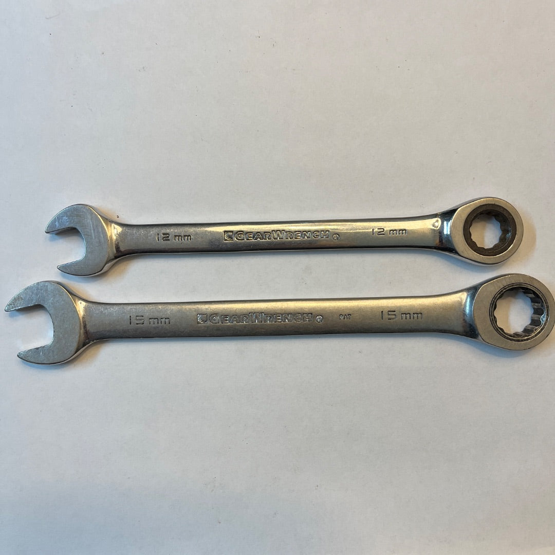 2 GearWrench Metric Ratcheting Wrenches