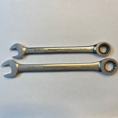 2 GearWrench Metric Ratcheting Wrenches
