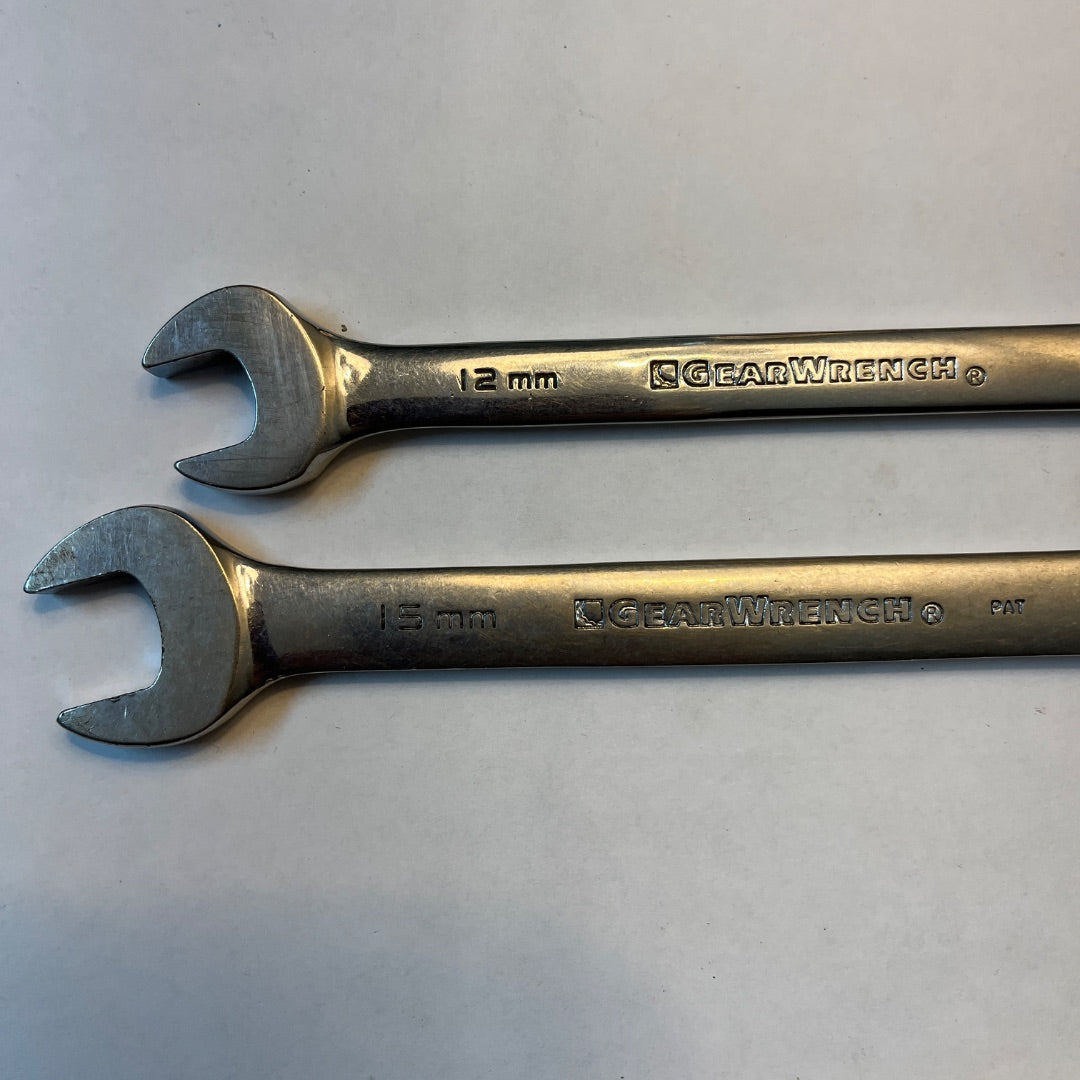 2 GearWrench Metric Ratcheting Wrenches