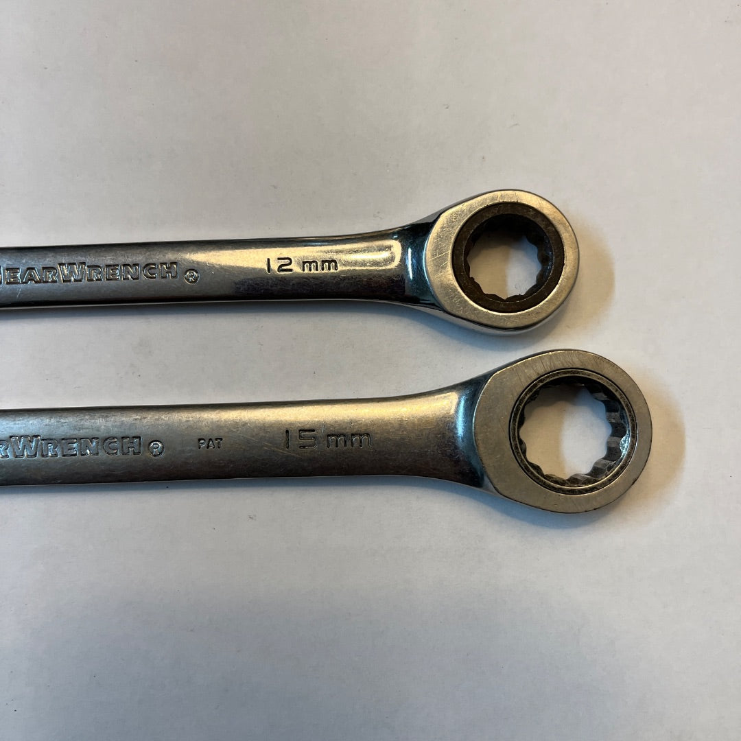 2 GearWrench Metric Ratcheting Wrenches