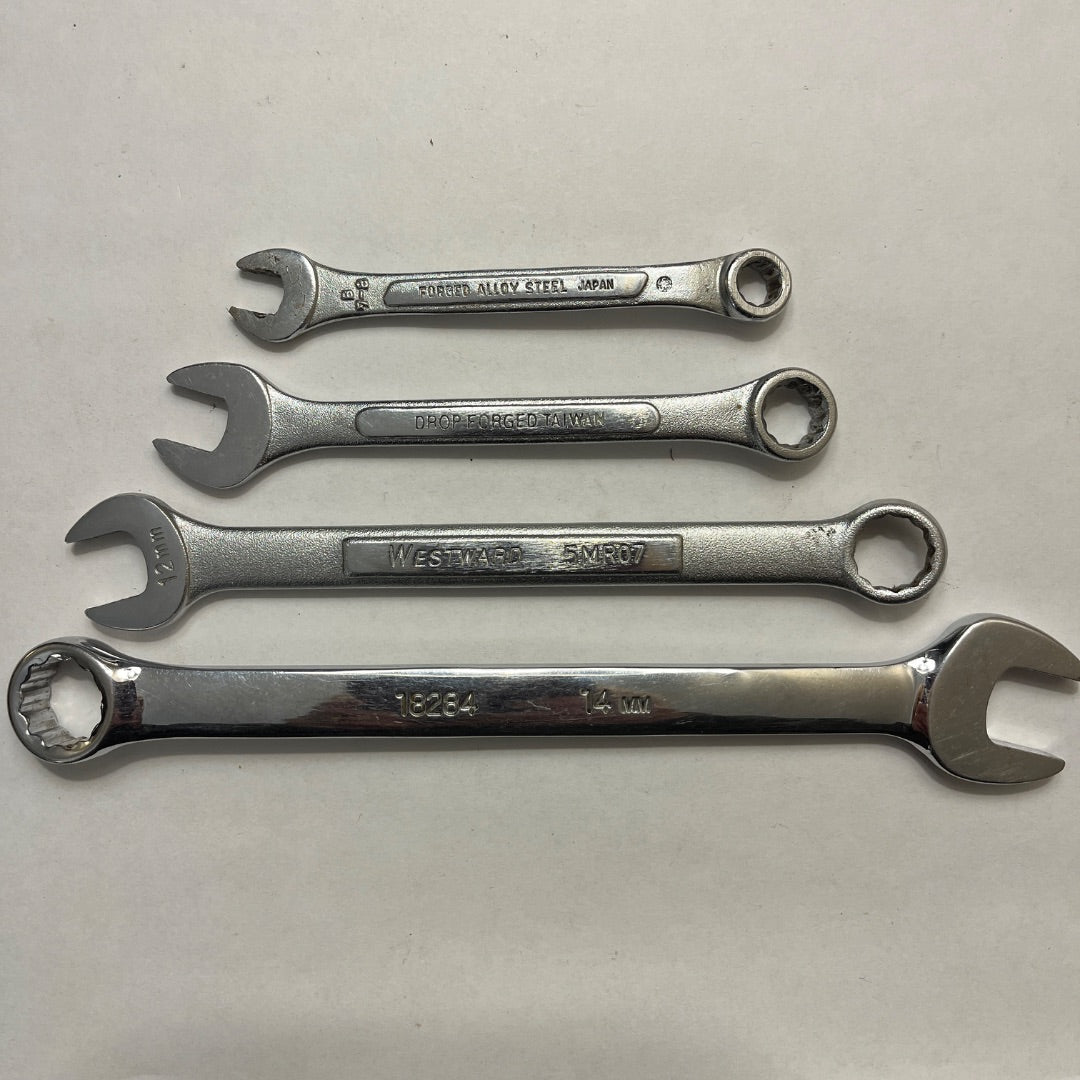 4 Metric Combination Wrenches: Tatools, Tekton, Westward, Evercraft
