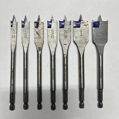 7 Irwin Speedbor Flat Drill Bits