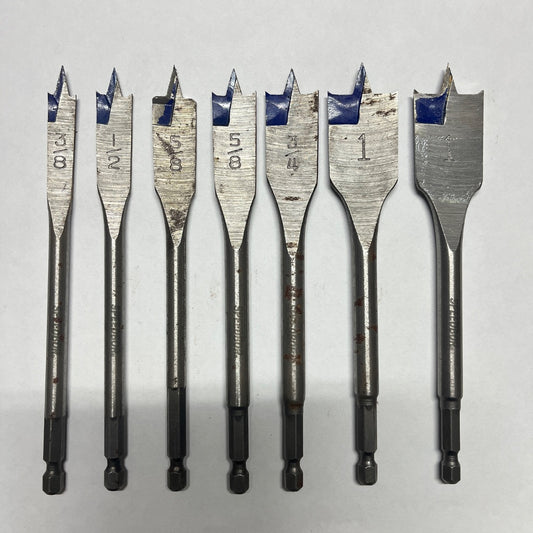 7 Irwin Speedbor Flat Drill Bits