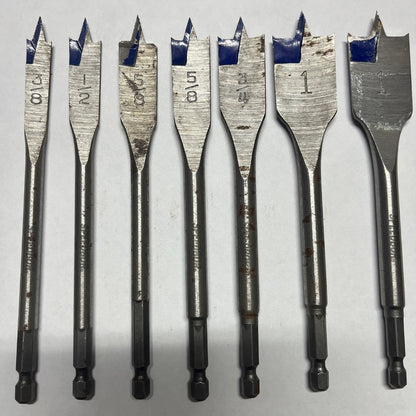 7 Irwin Speedbor Flat Drill Bits