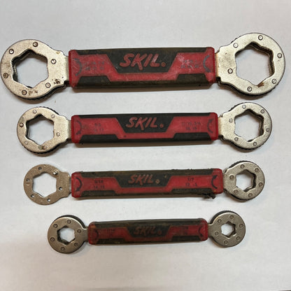 Skil Secure Grip Self-Tightening Wrench Set – 4-Piece Adjustable Wrenches for Rounded or Rusted Bolts