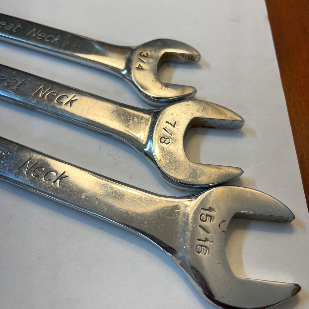 Great Neck 3-Piece Combination Wrench Set – 3/4", 7/8", and 15/16" Sizes