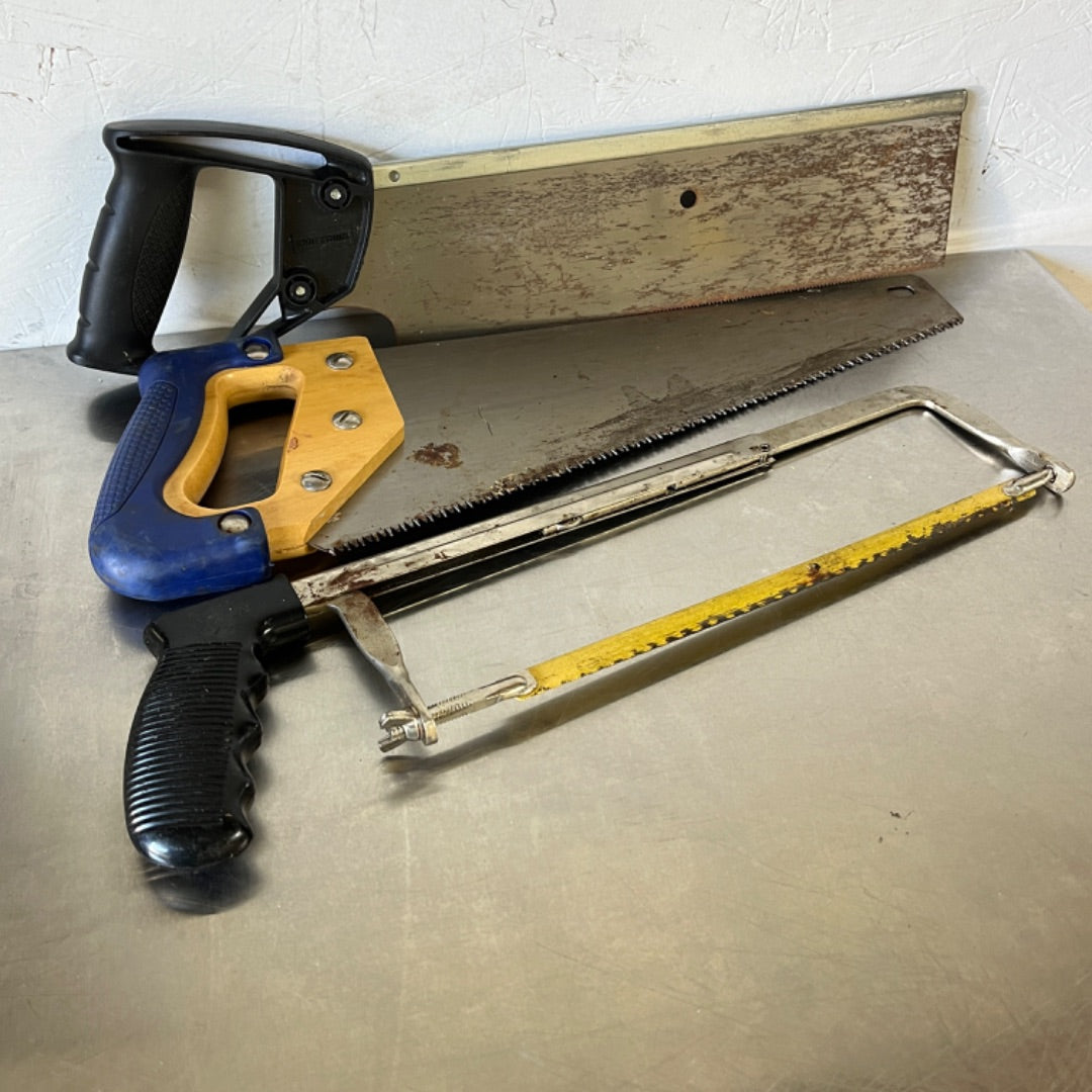 3-Piece Hand Saw Set – Craftsman, Kobalt, and Adjustable Hacksaw