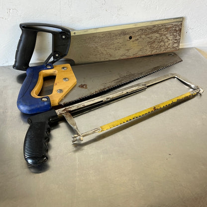 3-Piece Hand Saw Set – Craftsman, Kobalt, and Adjustable Hacksaw