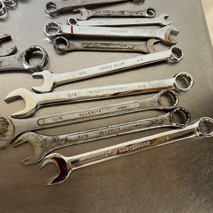 Assortment of 23 Combination Wrenches – Kobalt, Masterhand, Allenite & More