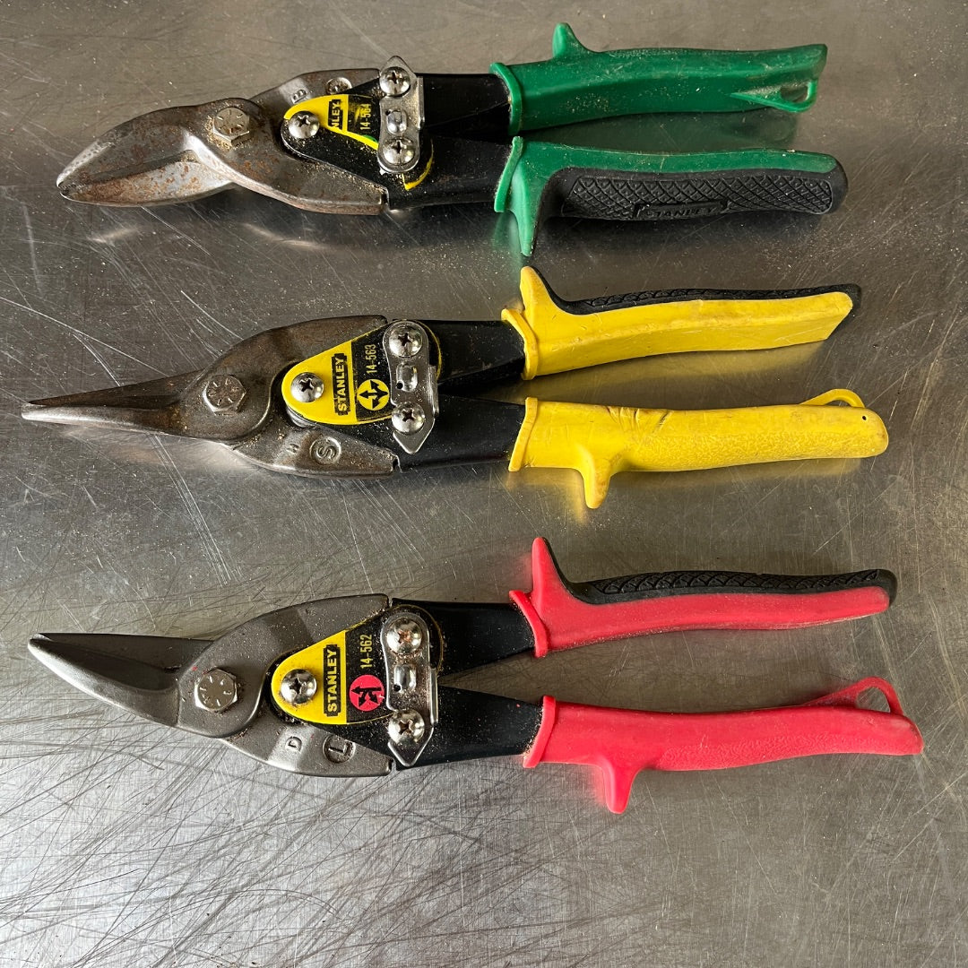 Stanley Aviation Snip Set – Left, Right & Straight Cut Metal Shears for Precision and Power